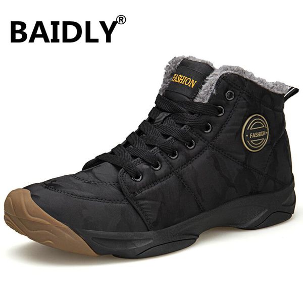 winter men boots with fur warm snow boots men winter work casual shoes sneakers high rubber cotton ankle, Black
winter men boots with fur warm snow boots men winter work casual shoes sneakers high rubber cotton ankle, Black
