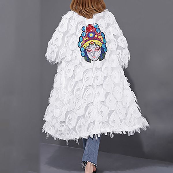 wkoud eam spring 2019 fashion three quarter sleeve embroidery back loose feather windbreaker v neck woman open stitch coat q333, Tan;black
wkoud eam spring 2019 fashion three quarter sleeve embroidery back loose feather windbreaker v neck woman open stitch coat q333, Tan;black