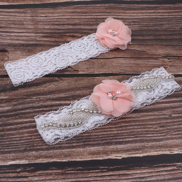 2 pieces lace style garter flowers rhinestones wedding women stretch garter belt, White
2 pieces lace style garter flowers rhinestones wedding women stretch garter belt, White