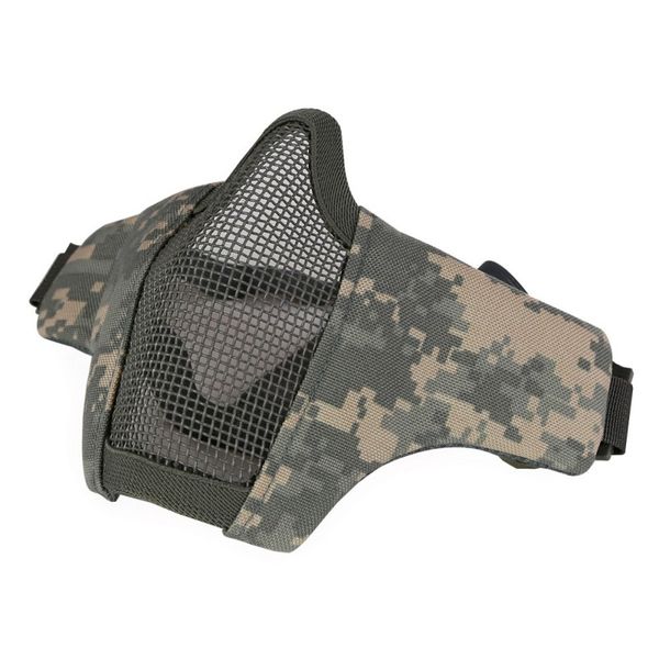 outdoor tactical style protecting steel net mesh mask foldable protective mask cycling breathable half lower face mas, Black
outdoor tactical style protecting steel net mesh mask foldable protective mask cycling breathable half lower face mas, Black