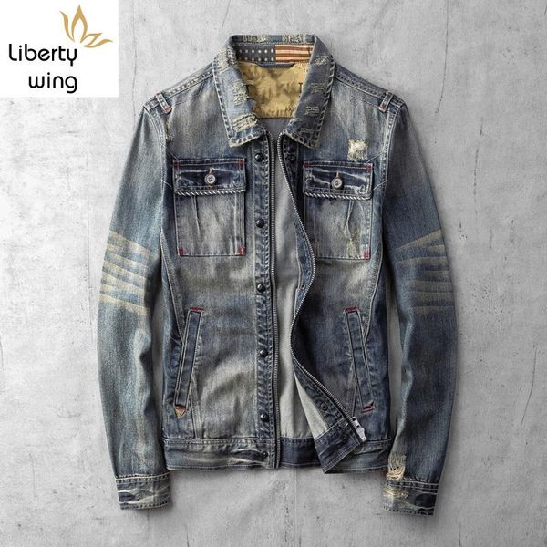 korean fashion hole ripped pockets mens denim jackets long sleeve slim fit zipper 100% cotton male outerwear coats plus size, Black;brown
korean fashion hole ripped pockets mens denim jackets long sleeve slim fit zipper 100% cotton male outerwear coats plus size, Black;brown