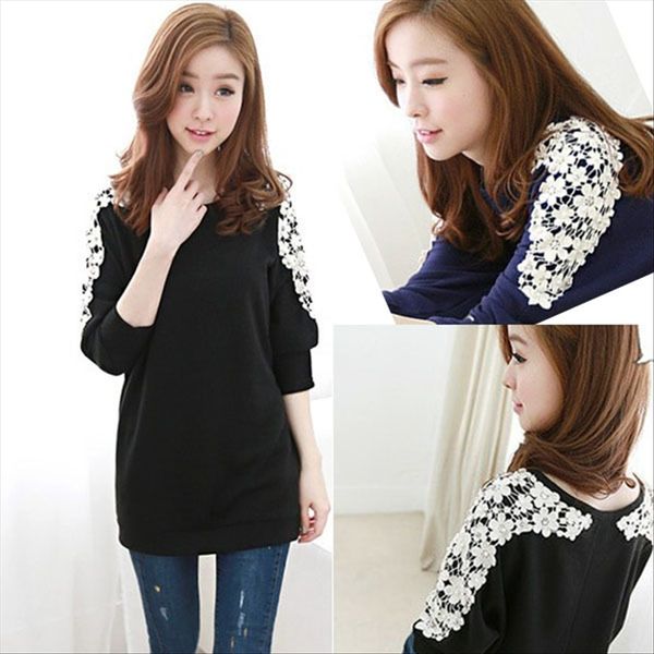 summer and autumn women's lace decorative base beaded long sleeve t-shirt t-shirt lace dress dress, White
summer and autumn women's lace decorative base beaded long sleeve t-shirt t-shirt lace dress dress, White