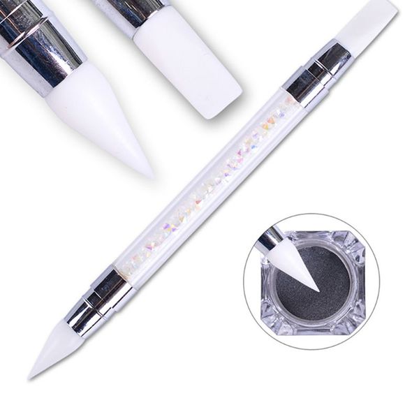 dual-ended nail art silicone sculpture pen rhinestones handle 3d carving diy glitter picker manicure dotting brush tool, Yellow
dual-ended nail art silicone sculpture pen rhinestones handle 3d carving diy glitter picker manicure dotting brush tool, Yellow