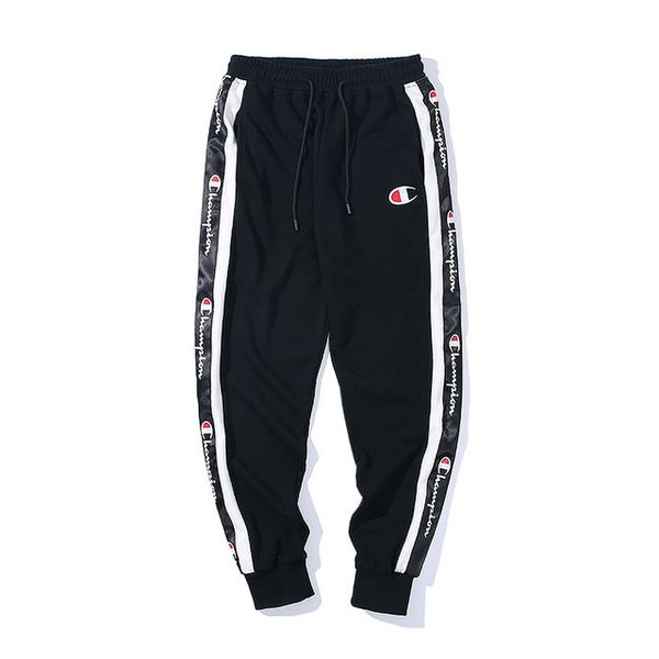 чемпионы дизайнерские мужчин случайные брюки моды качества высокого бренда брюки случайные дышащие удобные брюки личные пользовательские тен, Black