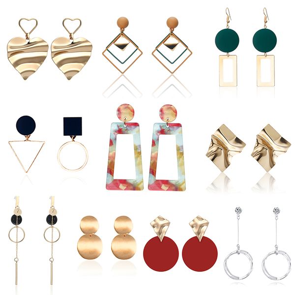 10 styles earrings for women 2019 drop earrings metal geometric gold color statement retro geometry gift for birthday, Silver
10 styles earrings for women 2019 drop earrings metal geometric gold color statement retro geometry gift for birthday, Silver