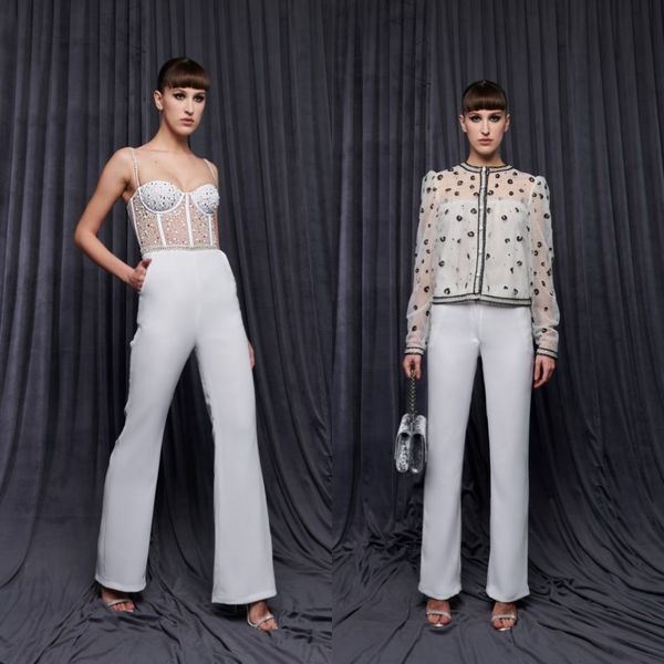 2020 new arrival evening pants spaghetti sleeveless ankle length two pieces formal pants tulle lace sequins satin evening gowns, Black;red
2020 new arrival evening pants spaghetti sleeveless ankle length two pieces formal pants tulle lace sequins satin evening gowns, Black;red