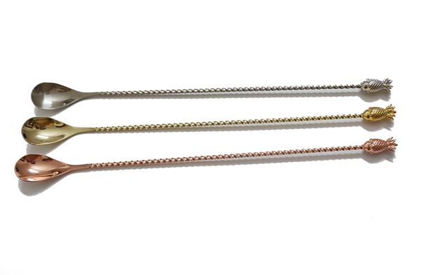pineapple bar spoon stainless steel mixing spoon, spiral pattern bar cocktail shaker spoon
pineapple bar spoon stainless steel mixing spoon, spiral pattern bar cocktail shaker spoon