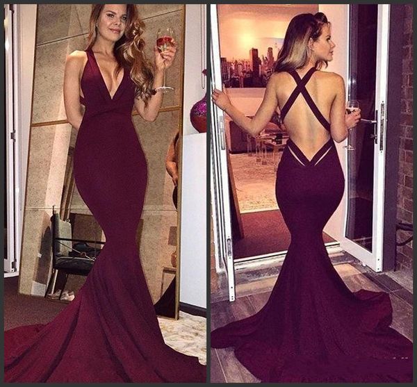 2019 элегантный дешевые burgundy русалка пром платья backless простой v neck развертки поезд вечернее платье халат де вечер вечерние платья, Black
2019 элегантный дешевые burgundy русалка пром платья backless простой v neck развертки поезд вечернее платье халат де вечер вечерние платья, Black