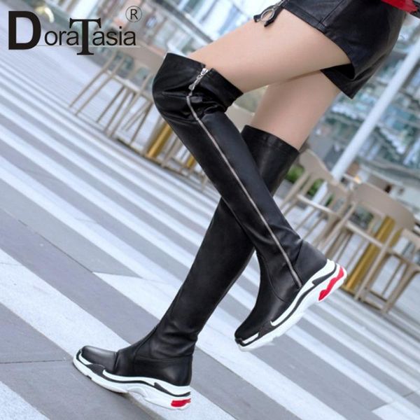 doratasia new spring 29-46 women platform stretch boots over knee boots casual women flat shoes woman fashion thigh high, Black
doratasia new spring 29-46 women platform stretch boots over knee boots casual women flat shoes woman fashion thigh high, Black