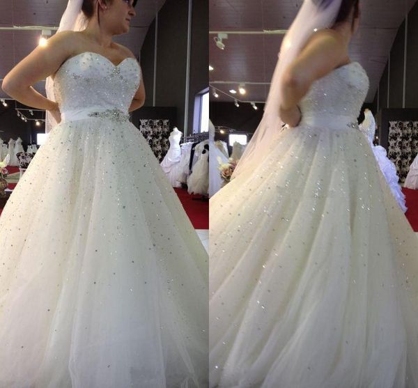 setwell plus size wedding dress sweetheart crystal beading sequin wedding gowns custom made vestidos de noiva bridal dress, White
setwell plus size wedding dress sweetheart crystal beading sequin wedding gowns custom made vestidos de noiva bridal dress, White