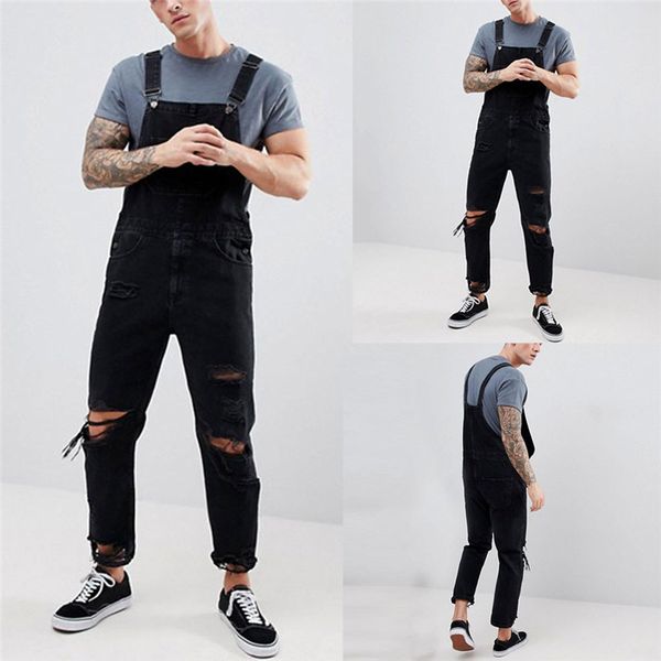 new summer mens holes denim jeans fashion men button fly jeans with pockets mens designer overalls, Blue
new summer mens holes denim jeans fashion men button fly jeans with pockets mens designer overalls, Blue