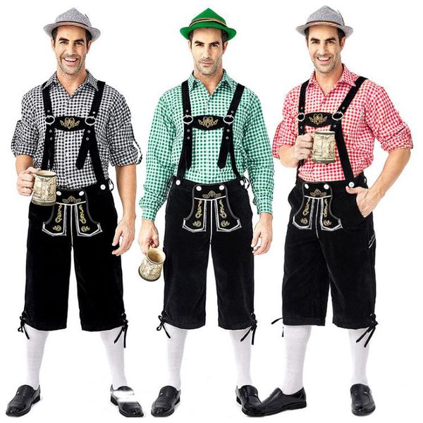 designer costumes 2019 new german traditional oktoberfest clothing plaid shirt men's beer suspenders suit sale, Black;red
designer costumes 2019 new german traditional oktoberfest clothing plaid shirt men's beer suspenders suit sale, Black;red