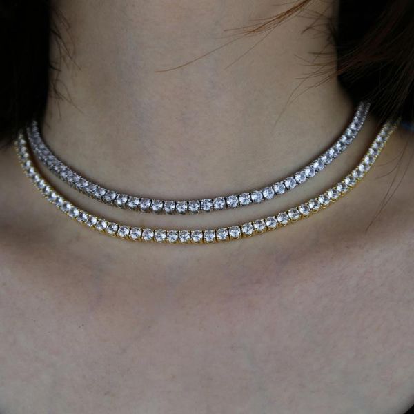 2 colors 4mm elegant luxury hip hop iced out tennis choker necklace paved white cubic zirconia dainty jewelry for women gift, Golden;silver
2 colors 4mm elegant luxury hip hop iced out tennis choker necklace paved white cubic zirconia dainty jewelry for women gift, Golden;silver