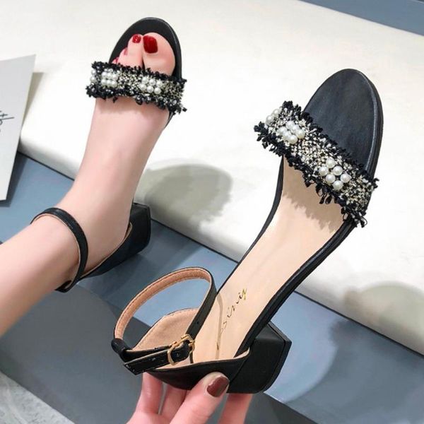 pearl sandals women 2020 zapatos square heels summer shoes woman sandalias de verano para mujer buckle strap sandals for women, Black
pearl sandals women 2020 zapatos square heels summer shoes woman sandalias de verano para mujer buckle strap sandals for women, Black