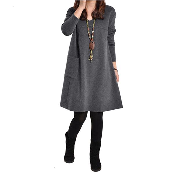 plus size women clothing woman dresses winter large girls school long sleeve loose basic dress designer clothes, Black;gray
plus size women clothing woman dresses winter large girls school long sleeve loose basic dress designer clothes, Black;gray