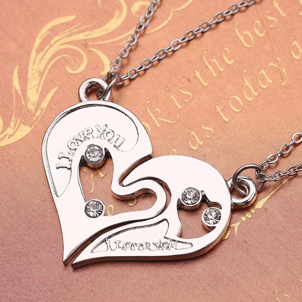 double pics vnox love heart couples necklace for women pendant stainless steel riend jewelry chain choker accessories, Silver
double pics vnox love heart couples necklace for women pendant stainless steel riend jewelry chain choker accessories, Silver