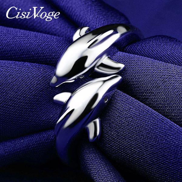 cisivoge solid genuine 925 silver adjustable animal dolphin ring female cute rings for girls womens jewellery wholesale fo jrs09, Golden;silver
cisivoge solid genuine 925 silver adjustable animal dolphin ring female cute rings for girls womens jewellery wholesale fo jrs09, Golden;silver