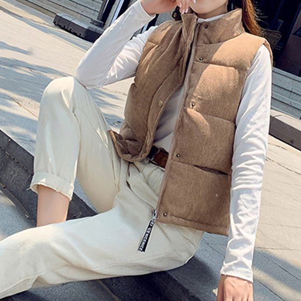 women fashion sleeveless jacket solid stand autumn collar buttons zipper short coats jackets elegant female coat outwear #108, Black;white
women fashion sleeveless jacket solid stand autumn collar buttons zipper short coats jackets elegant female coat outwear #108, Black;white