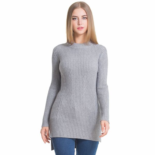 new style sweaters fashion 2018 women o neck long knitted pullover irregular winter for women, White;black
new style sweaters fashion 2018 women o neck long knitted pullover irregular winter for women, White;black