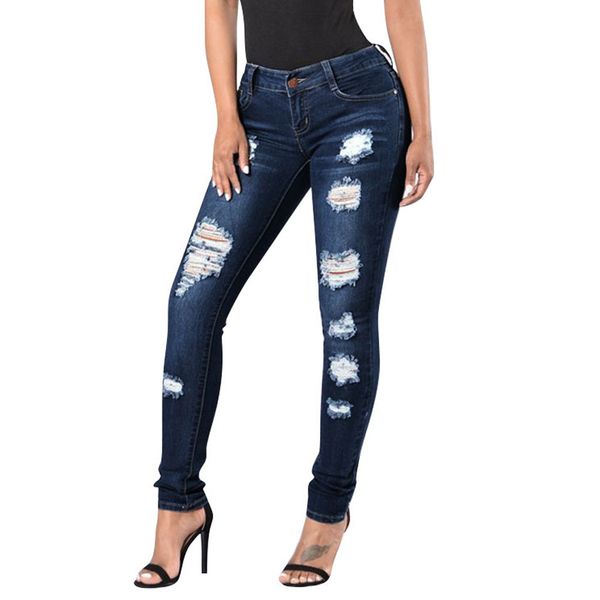fashion hole ripped jeans womens button zipper stretch jeans denim women skinny denim casual pocket pants jean mujer @35, Blue
fashion hole ripped jeans womens button zipper stretch jeans denim women skinny denim casual pocket pants jean mujer @35, Blue