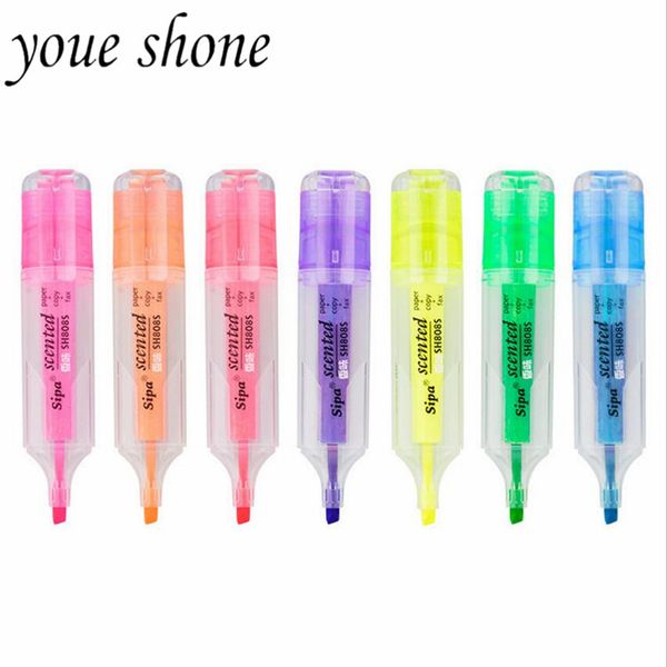 1pcs highlighter creative color fluorescent pen scented marker pens stationery students key marking pens office supplies, Black;red
1pcs highlighter creative color fluorescent pen scented marker pens stationery students key marking pens office supplies, Black;red