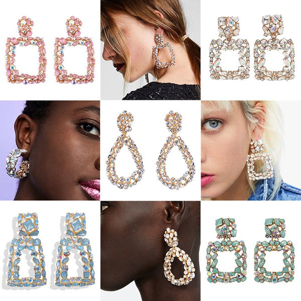 women earrings square earrings with colored diamonds super flashy as a gift for women 2020 new3, Silver
women earrings square earrings with colored diamonds super flashy as a gift for women 2020 new3, Silver