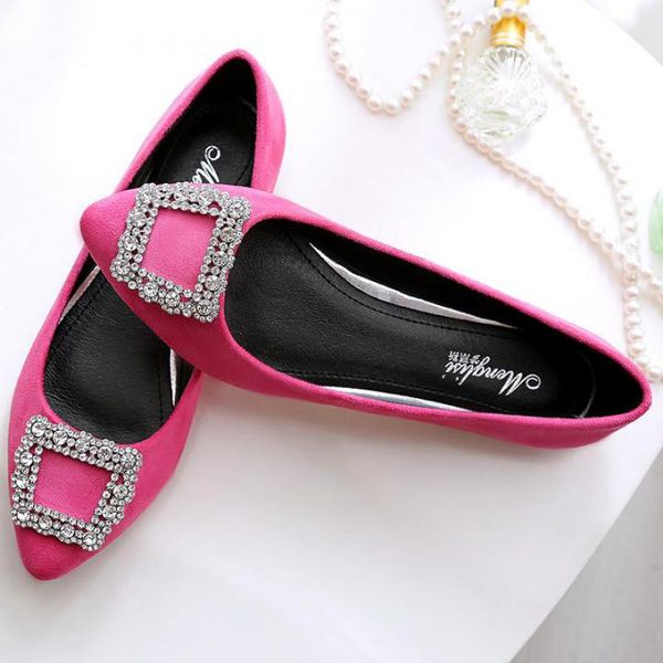 35-43 plus size women pink suede crystal flat shoes rhinestones buckles pointed toe ballet flats comfortable slip on loafers, Black
35-43 plus size women pink suede crystal flat shoes rhinestones buckles pointed toe ballet flats comfortable slip on loafers, Black
