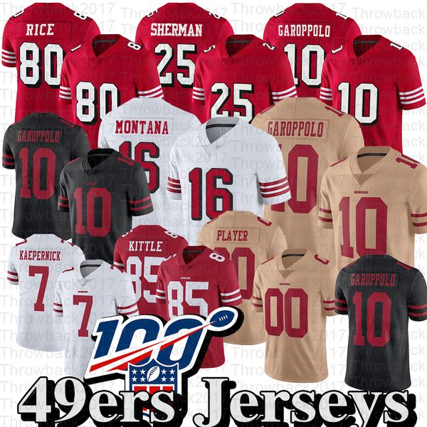 2019 jimmy garoppolo jer ey joe montana richard herman jerry rice deebo amuel george kittle nick bo a 7 colin kaepernick football jer ey, Black;red
2019 jimmy garoppolo jer ey joe montana richard herman jerry rice deebo amuel george kittle nick bo a 7 colin kaepernick football jer ey, Black;red