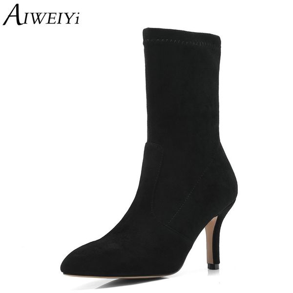 aiweiyi woman mid calf boots black thin high heel fashion shoes spring autumn sock boots ladies motorcycle
aiweiyi woman mid calf boots black thin high heel fashion shoes spring autumn sock boots ladies motorcycle