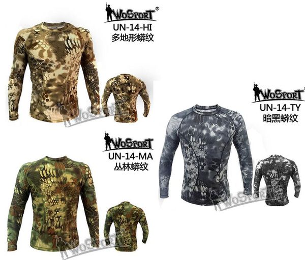 wosport tactical camouflage quick dry long-sleeved t-shirt army breathable tights hunting clothing shirts sportwear, Camo
wosport tactical camouflage quick dry long-sleeved t-shirt army breathable tights hunting clothing shirts sportwear, Camo