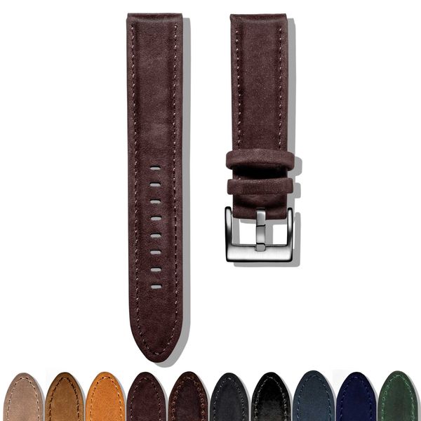 hemsut leather watch bands handmade coffee replacement strap for men or women size 16mm 18mm 20mm 22mm quick release, Black;brown
hemsut leather watch bands handmade coffee replacement strap for men or women size 16mm 18mm 20mm 22mm quick release, Black;brown