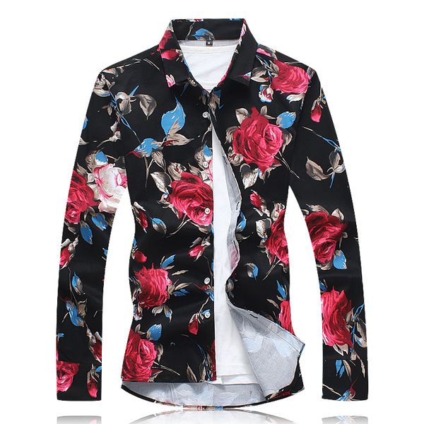 autumn new shirt men 2018 clothing slim fit men floral shirts plus size turn down collar long sleeve men's shirts male 5xl, White;black
autumn new shirt men 2018 clothing slim fit men floral shirts plus size turn down collar long sleeve men's shirts male 5xl, White;black