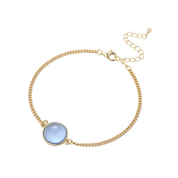 solid 925 sterling silver curb chain 13mm round blue glass cabochon stone charm bracelet 18k gold jewelry for women girl gift, Golden;silver
solid 925 sterling silver curb chain 13mm round blue glass cabochon stone charm bracelet 18k gold jewelry for women girl gift, Golden;silver