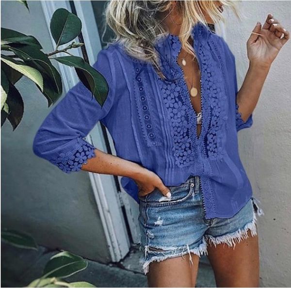 women's blouses & shirts shirt fashion 2021 large size women casual v neck pullover solid ladies blouse half sleeve loose floral tunic, White
women's blouses & shirts shirt fashion 2021 large size women casual v neck pullover solid ladies blouse half sleeve loose floral tunic, White