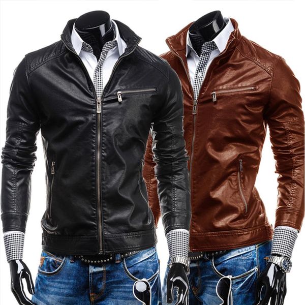 yfashion men jacket coat motorcycle faux leather coat stand collar multi zippers casual pu jacket overcoat, Black;brown
yfashion men jacket coat motorcycle faux leather coat stand collar multi zippers casual pu jacket overcoat, Black;brown