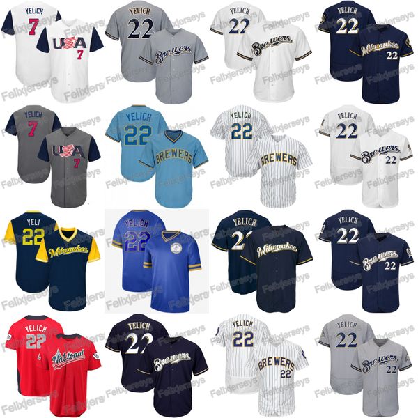 22 Christian Yelich Milwaukee Yelich Stitched Brewers Baseball Jerseys Fast Free Shipping Size S to 3XL
22 Christian Yelich Milwaukee Yelich Stitched Brewers Baseball Jerseys Fast Free Shipping Size S to 3XL