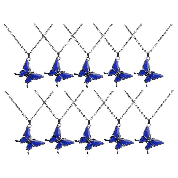 10x stainless steel pendant necklace butterfly shape color change jewelry for woman girl, Silver
10x stainless steel pendant necklace butterfly shape color change jewelry for woman girl, Silver