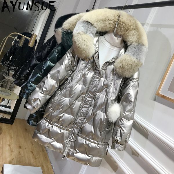 ayunsue winter duck down jacket women hooded big fur collar puffer down coat korean shiny womens jackets 2019 kj3721, Black
ayunsue winter duck down jacket women hooded big fur collar puffer down coat korean shiny womens jackets 2019 kj3721, Black