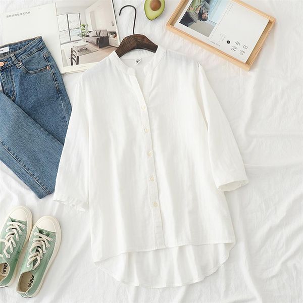 summer women loose 3/4 sleeve white shirts all-matched casual v-neck mori girl blouse 100% cotton loose blusas femme s946
summer women loose 3/4 sleeve white shirts all-matched casual v-neck mori girl blouse 100% cotton loose blusas femme s946
