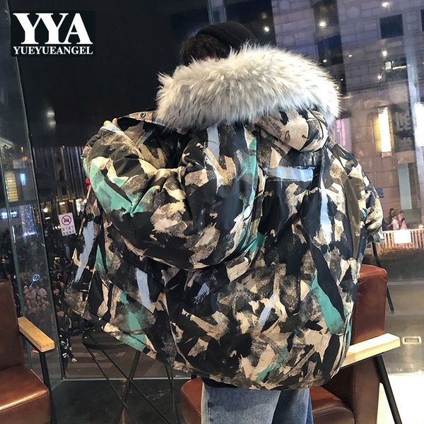 personality camouflage printed detachable fur collar mens parkas winter thick warm korean long sleeve loose male hooded coats, Black
personality camouflage printed detachable fur collar mens parkas winter thick warm korean long sleeve loose male hooded coats, Black