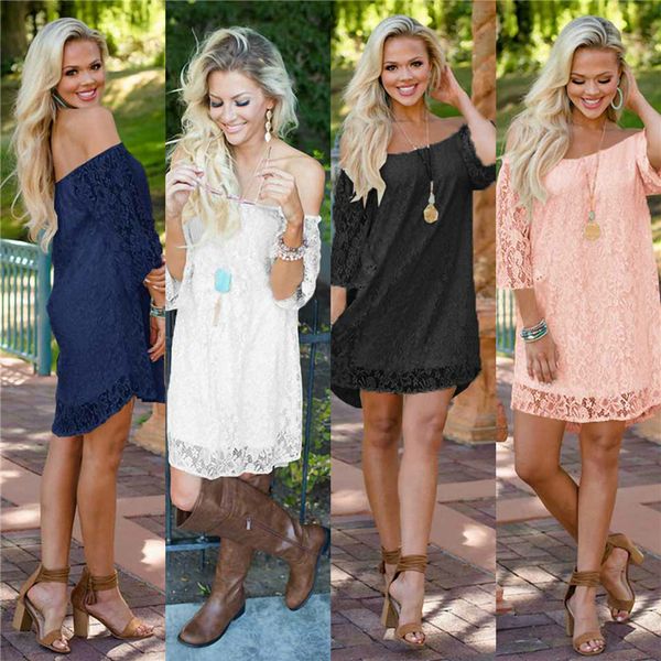 women off shoulder vintage floral lace flare short sleeve loose elegant mini dress, Black;gray
women off shoulder vintage floral lace flare short sleeve loose elegant mini dress, Black;gray
