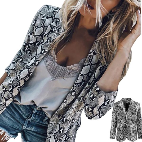 autumn fashion slim fit women formal jackets long sleeve office work snake printing ladies outwear, Black;brown
autumn fashion slim fit women formal jackets long sleeve office work snake printing ladies outwear, Black;brown