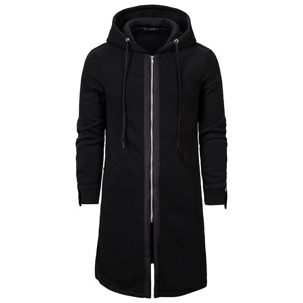 men new black slim fit trench coat hooded cardigan autumn winter zipper long style jackets casual solid overcoat outerwear coats, Black;brown
men new black slim fit trench coat hooded cardigan autumn winter zipper long style jackets casual solid overcoat outerwear coats, Black;brown