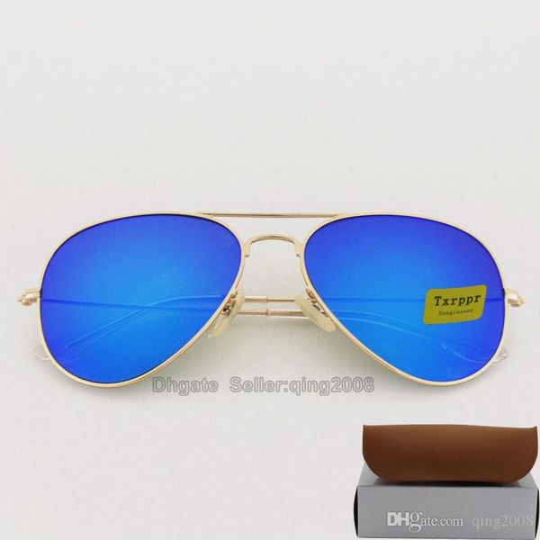 txrppr blue colorful lens pilot fashion sunglasses for men and women sport sun glasses 58mm come box, White;black
txrppr blue colorful lens pilot fashion sunglasses for men and women sport sun glasses 58mm come box, White;black