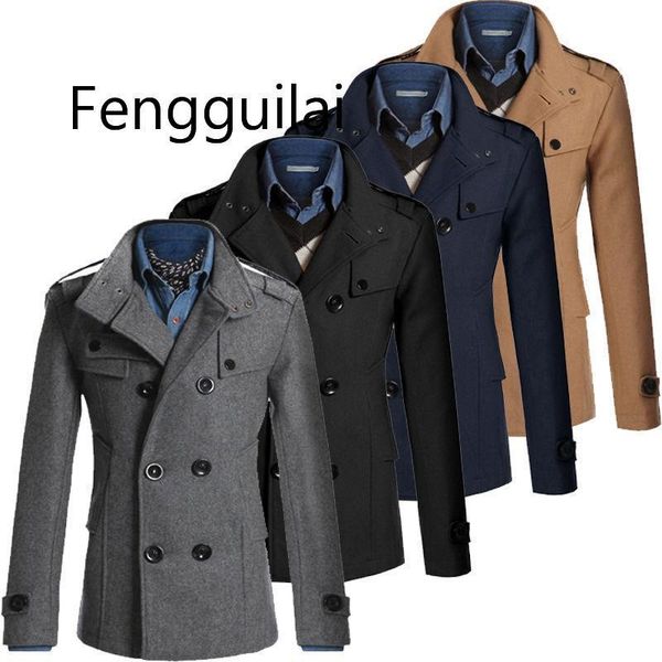 2020 new men winter warm trench woolen coat slim fit casual reefer jackets solid stand collar double breasted peacoat parka, Black
2020 new men winter warm trench woolen coat slim fit casual reefer jackets solid stand collar double breasted peacoat parka, Black