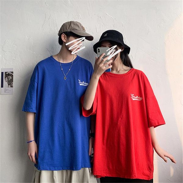 fashionable men's casual korean style hip hop solid color letter printed cotton tshirts for male/female man cool streetwear, White;black
fashionable men's casual korean style hip hop solid color letter printed cotton tshirts for male/female man cool streetwear, White;black