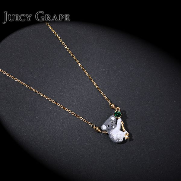 juicy grape cute koala hand painted enamel glaze resin necklace clavicle chain women fashion gilded jewelry, Silver
juicy grape cute koala hand painted enamel glaze resin necklace clavicle chain women fashion gilded jewelry, Silver