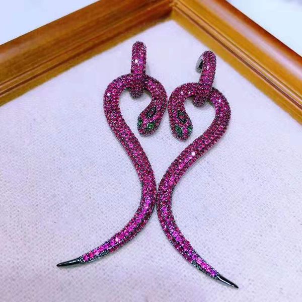 fashion- and fashionable three-dimensional snake earrings with micro-inlaid zircon earrings, python earrings, serpentine earrings, Silver
fashion- and fashionable three-dimensional snake earrings with micro-inlaid zircon earrings, python earrings, serpentine earrings, Silver
