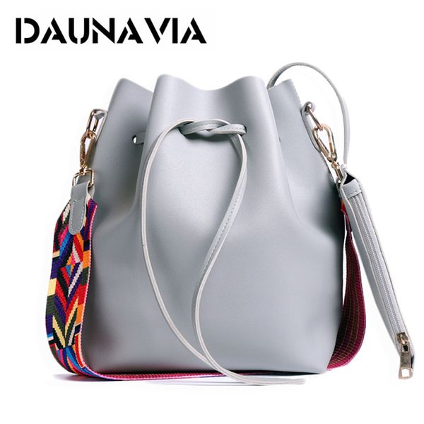 daunavia women bag with colorful strap bucket bag women pu leather shoulder bags brand designer ladies crossbody messenger bags y191019
daunavia women bag with colorful strap bucket bag women pu leather shoulder bags brand designer ladies crossbody messenger bags y191019