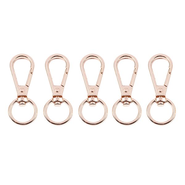 5 pieces gold rotatable lobster clasp carabiner hook keyring, Silver
5 pieces gold rotatable lobster clasp carabiner hook keyring, Silver